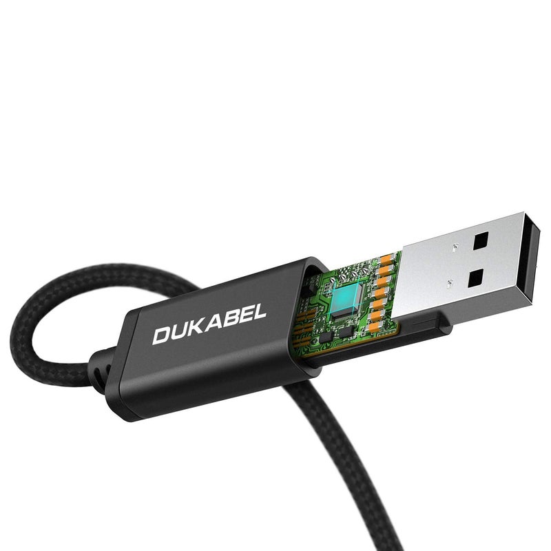DUKABEL محول صوت USB طويل، محول DuKabel USB إلى جاك 3.5 مم TRS AUX لبطاقة الصوت USB المدمجة لسماعات الرأس مع قابس منفصل TRS 3 قطب ميكروفونات [هيكل معدني وموصل متين / 47 بوصة] - Image 5